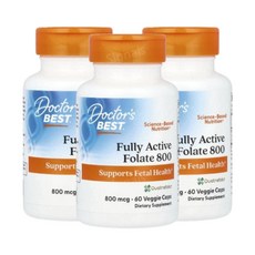 닥터스베스트 폴레이트 엽산 800mcg 60캡슐 3개 Folate, 60정