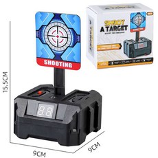 너프건 자동 과녁 표적 비비탄 스펀지총 타겟 사격연습, 충전식 배터리+ 충전기, 큰 이동 단일 대상, 1개