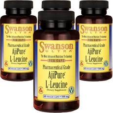 Swanson 斯旺森 優質AjiPure左旋白胺酸素食膠囊 500mg, 60顆, 4罐