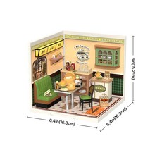 Rolife 若來 熊貓滾滾火鍋店積木模型：DIY袖珍屋擺件, 1個, 港嘢食記 茶餐廳, Multicolor