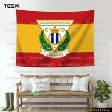 VIKAMA 스페인 축구 태피스트리 만자나레스 시티 벽걸이 배너 게임룸 바 침실 홈데코 벽화 아트, 02 40cmx0cm, 07 BU-9