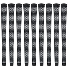 Karma Revolution 360 골프 그립 남성용 블랙 표준 사이즈 9피스 그립 세트 정렬 없음 샤프트 어댑터 슬리브 아이언 웨지 포함 드라이버용 쉬운 설치 교체, Jumbo (+1/16"), 블랙/화이트