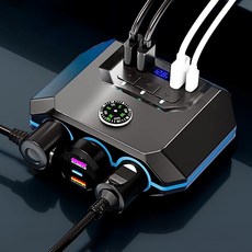 아이나비 7in1 차량용 멀티소켓 시거잭 충전기 ISC-MS01, 1개, 3구