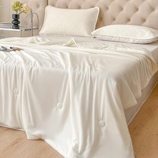 메종드라종 여름이불 시원한 쿨이불 쿨링 냉감, 베이지화이트