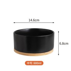 고양이 온수 물그릇 가열 보온 강아지 온도 급수기 온열, H. 중간 크기 검정색 600ml 가열 그릇