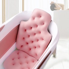 욕조 쿠션 목욕 성인 접이식욕조 핑크 베게 등받이 시트 미끄럼방지, 민트 고급형