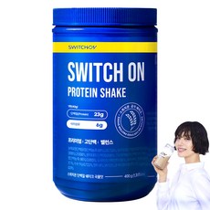 스위치온 단백질 쉐이크 곡물맛 프로틴 파우더 대용량 400g, 보틀X, 1개 보틀X, 1개