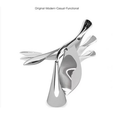 무게중심 새 오프너 병따개 오브제 인테리어 장식품 균형 받침대, 정교한 실버 초소형 6cm 봉투 포장, 1개