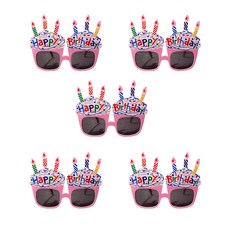 파티안경 생일안경5개입 선글라스 컵케익안경 유니콘안경, CB_01_28 캔들_핑크5개입