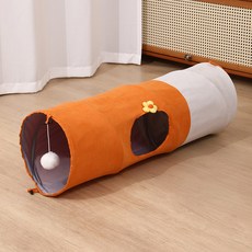 薹灣出貨【半宅】牛津布可折疊貓隧道貓窩 貓鑽洞玩具 一體貓咪直通隧道 自嗨解悶 貓咪玩具, 1個, 小号：25*80CM