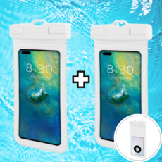 비남스토어 핸드폰 방수팩 수영장 스마트폰 방수 케이스 2P, 화이트, 2개