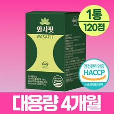 바이오티 와사비잎 추출물 100% 정품 haccp 식약청인증, 1개, 120정