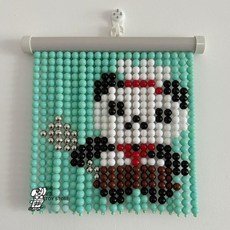 아티 비즈발도안 만들기 세트 도안 커튼 DIY, 전체, 1개, 팬더요리사