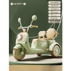 웰라운디드 삼륜스쿠터 킥보드 전기삼륜스쿠터, 전기 구동, 1개, 최상위 빈티지그린 12V 4.5A 특대형