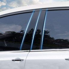 BOLTRY 자동차 도어 창문 기둥 포스트 트림 B 필러 몰딩 트림 쉐보레 말리부 2013-2015 6개, 밝은 블랙