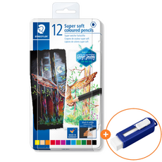 스테들러 슈퍼 소프트 색연필 12color 세트 149C M12 틴케이스 / 사은품 증정, 사은품 증정 (상세이미지 참조), 1개, 12색