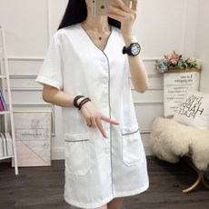 高端韓式白大褂 所聲皮膚管理師紋繡美容服 美容院工作服女, 1件, M