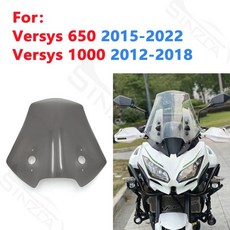 Versys 650 KLE650 2015-2022 KLZ1000 2012-2018 앞 유리 윈드 스크린 디플렉터 그레이, 01 China Mainland, 01 Smoky gray