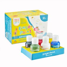 mamayo 台灣製幼兒手指膏6色顏料組 無毒手指膏/顏料 幼童顏料, 1組, 300ml
