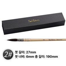 폴 루벤스 수채화 물감 브러시워시걸레라운드 헤어 페인트, 1개, 2번