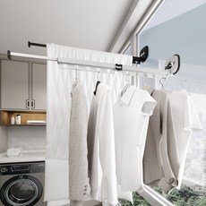 오라플 강력흡착 공간활용 빨래건조대, 화이트