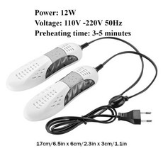 300W 전기 신발 건조기 지능형 일정 온도 온열기 신발 살균 소독기 탈취 건조기 양말, [03] white, 6) white  EU