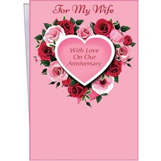 Chuck's Card-O-Rama - 아내를 위한 기념일 카드 - 미국에서 제작 - 아름다운 구절의 아름다운 카드 - 96145, Chuck's Card-O-Rama - 아내를 위한 기