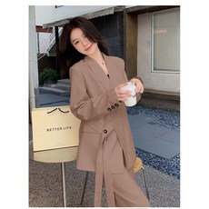 스타일닥터 여성 정장 세트 오피스 블레이져 세미정장여자 자켓 팬츠 세트 빅사이즈 출근복 오피스룩