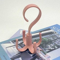 핑크색 주방수납 조리기구 회전걸이 모자걸이 벽면용 회전후크