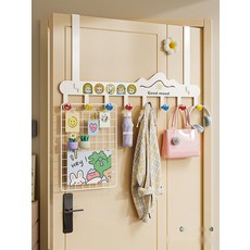 무타공 강력 도어훅 방문 옷걸이 모자 가방 정리 수납 걸이, 1. 도파민 패턴 6구