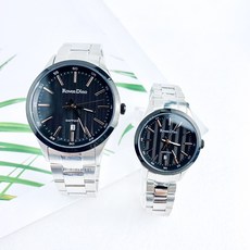 羅梵迪諾 Roven Dino 簡約時尚情侶對錶 防水錶 銀黑對錶 RD792S/793S-338