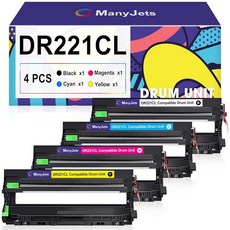 ManyJets DR221CL Drum Unit Replacement for Brother DR 221CL Pack MFC 9130CW 9330CW HL 3170CDW 3180CD, ManyJets DR221CL Drum Unit Rep
