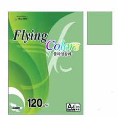 하우스픽 A4색지 플라잉칼라 어린풀색 A4 120g 20매
