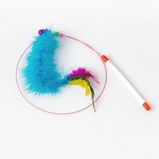 寵愛毛宅 貓咪玩具逗貓棒 高韌彈性鋼絲長桿 帶鈴鐺多款可選 貓咪互動玩具, 1個, 毛絨款（毛絨顏色隨機）