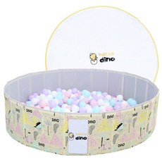 헬로디노 플레이매트 아기 볼풀장 오감놀이매트, 베이지, 1개