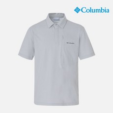 [컬럼비아] 남성 히든 버튼 포켓 카라티셔츠_라이트그레이(C62-YMD615)