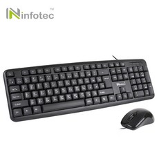 小白的生活工場 infotec USB有線標準型鍵盤滑鼠組