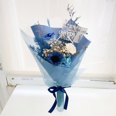FLEUR ET PAPILLON 藍白色系乾燥花束