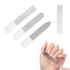 LeTradeJP 미가키 사포 네일 케어 유리 손톱 파일 네일 케어 3점 세트 나노 기술 투명 손톱 연마 물세척 가능 막힘 방지 휴대가 편리한 수납 케이스 포함 아이 반려동물 남녀