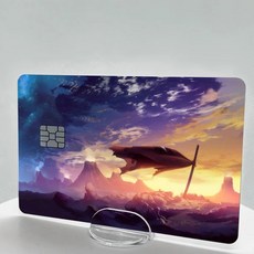 천원돌파그렌라간 카드스킨 신용카드 스티커 시몬 카미나 부타, z6, 1 Set