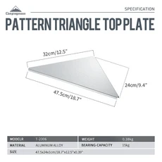 휴대용 삼각형 캠핑 선반 야외 수납 용품 테이블 화로대 가방 피크닉