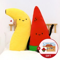 [사은품 증정] 코튼푸드 뚜박/나나 바디필로우 롱쿠션 안고자는인형 긴베개 수박 바나나 과일 채소 야채 대형 인형, 01 뚜박 바디필로우