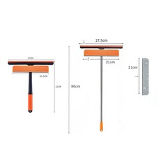 에키보 유리창닦이 창문청소 스퀴지 각도조절, 숏+롱, 1개