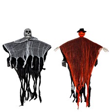 할로윈 장식 소품 행잉 데코 호박 해골 인형 장식 세트, 해골+호박