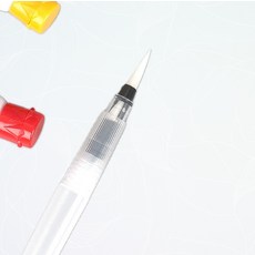 수채화붓 4mm 잉크충전식 휴대용 캘리그래피 미술 붓펜 세트, 1개