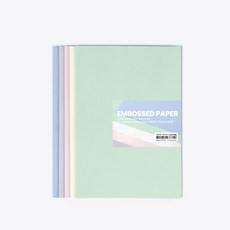 PaperPhant 하이퀄리티지 5컬러 엠보싱 색지(5 Colored Embossed Paper)(레이드), 90g A4 100매