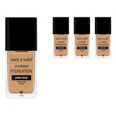 웻앤와일드 포토포커스 파운데이션 30ml, Amber Beige, 4개