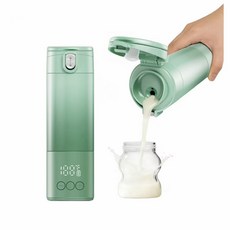 無線溫奶器母嬰級暖奶器便攜式熱奶器恆溫壺調奶器奶瓶, 一個, 薄荷綠