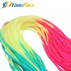 파라코드캥핑팔찌 50 피트 레인보우 파라코드 4mm 나일론 7 스탠드 낙하산 550lb 로프 야외 캠핑 텐트 DIY 팔찌 코드, 1개