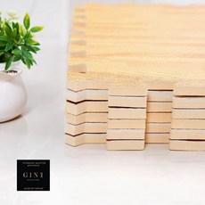 Gini 日系EVA巧拼木紋地墊 淺米色8入 兒童防滑安全遊戲墊 L30xW30cm, 淺米,一組L30xW30cmxH8cm, 1個